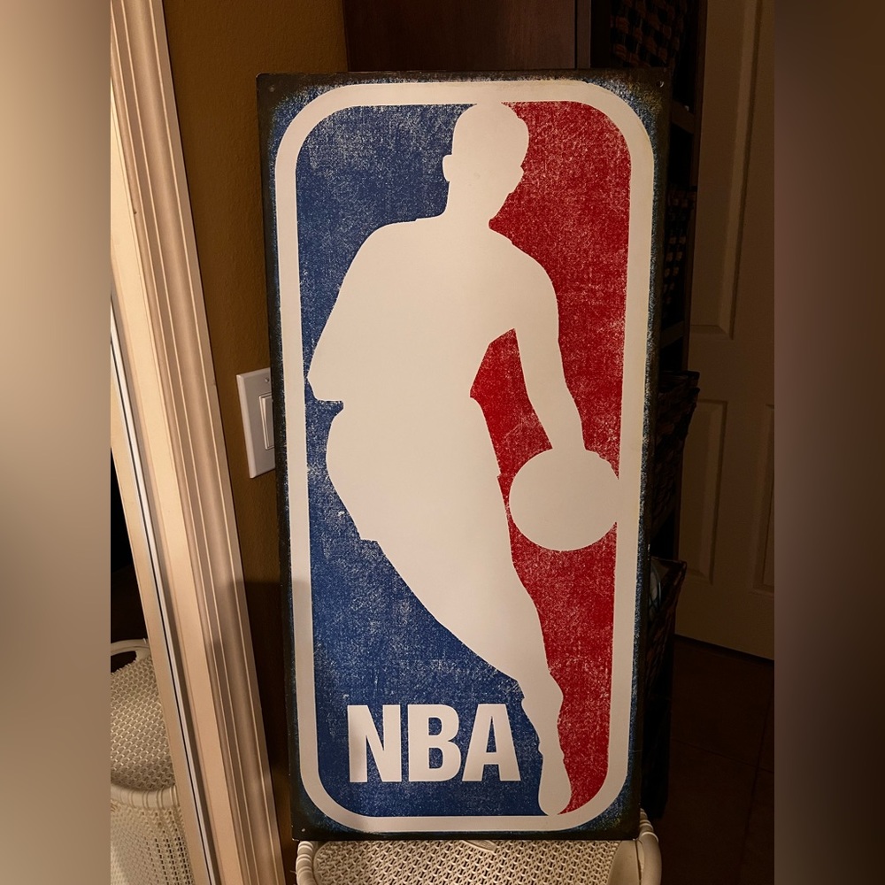 NBA Wall Metal Deco-Authentic NBA style to your walls-Like NEW-16” W x 36” H